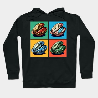 Pop Hard Clams Art - Trendy Marine Life Hoodie